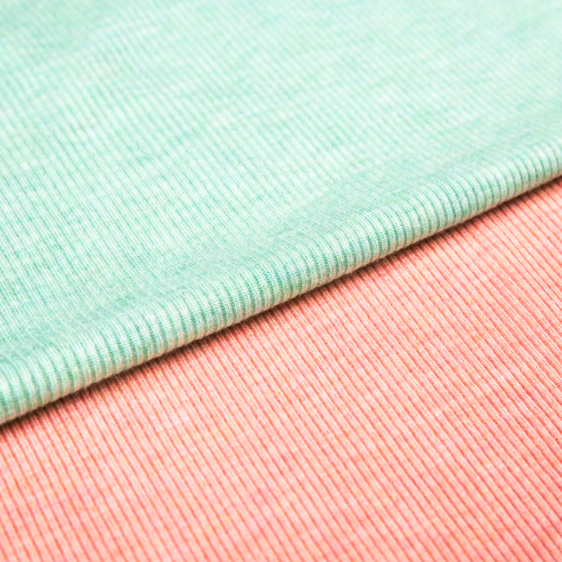 2x2 Rayon Stretch Dyed Yarn Rib Knit Fabric